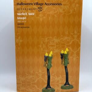Department 56 Halloween Village Wicked Wax Lamps 6003221 NIB